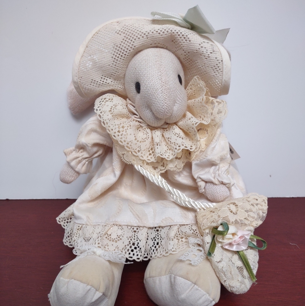 Vintage Russ Berrie "Petunia"  Plush Bunny Rabbit 13" stuffed animal